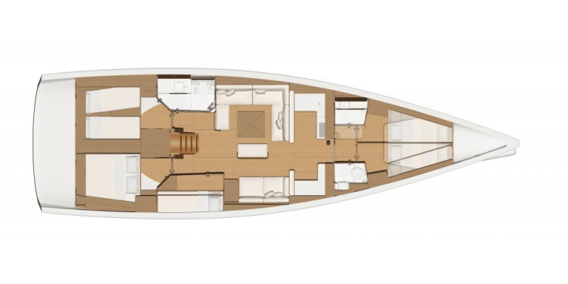 Dufour Yachts 520 Grand Large layout 4