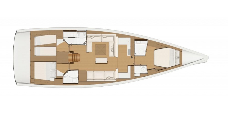 Dufour Yachts 520 Grand Large layout 1