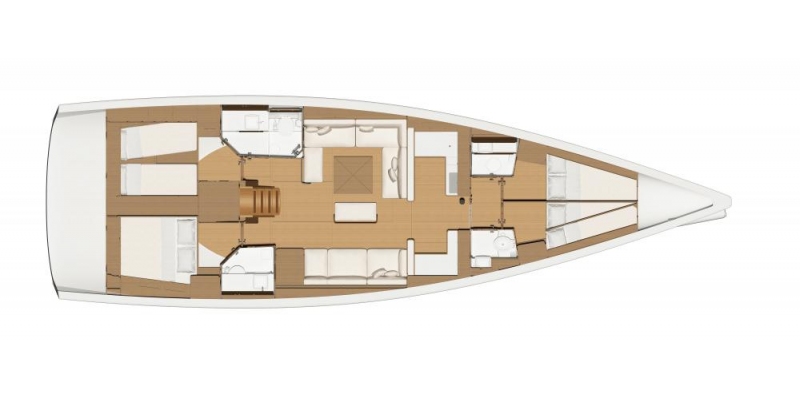 Dufour Yachts 520 Grand Large layout 3