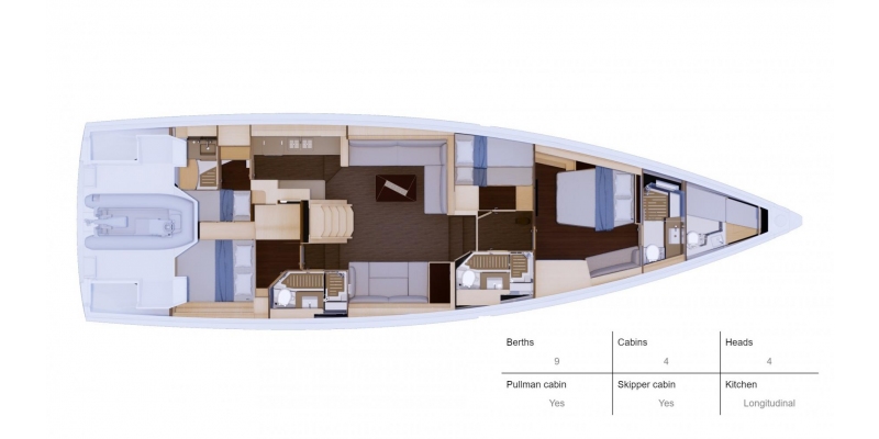 Dufour 61 layout 4