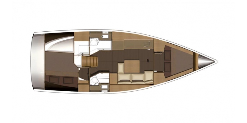 Dufour Yachts 382 Grande Large layout 3